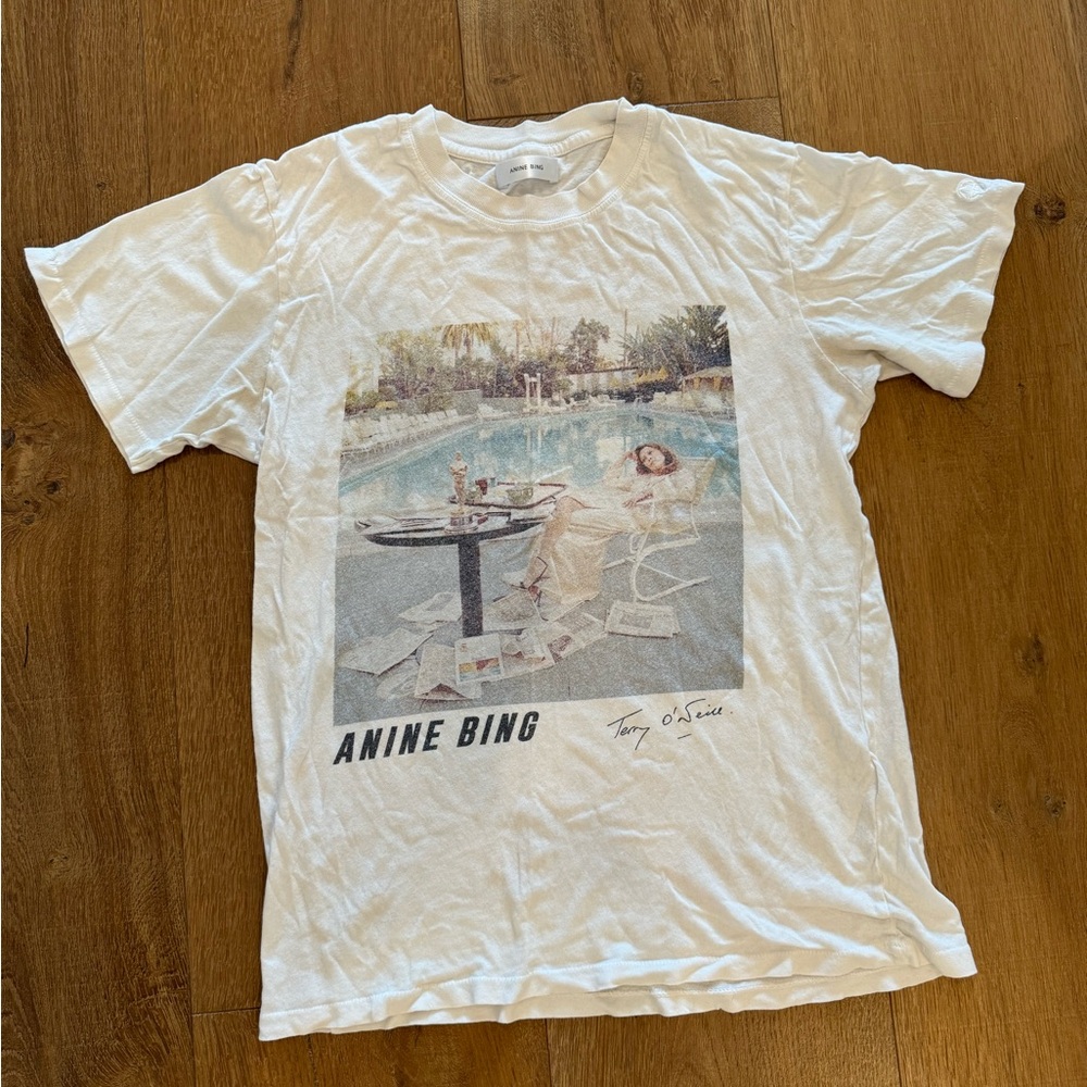Anine Bing - White Short Sleeve T-Shirt Size XS